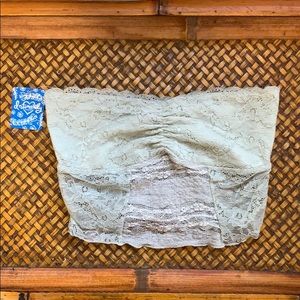 Free People Bandeau Champagne Lace Bralette